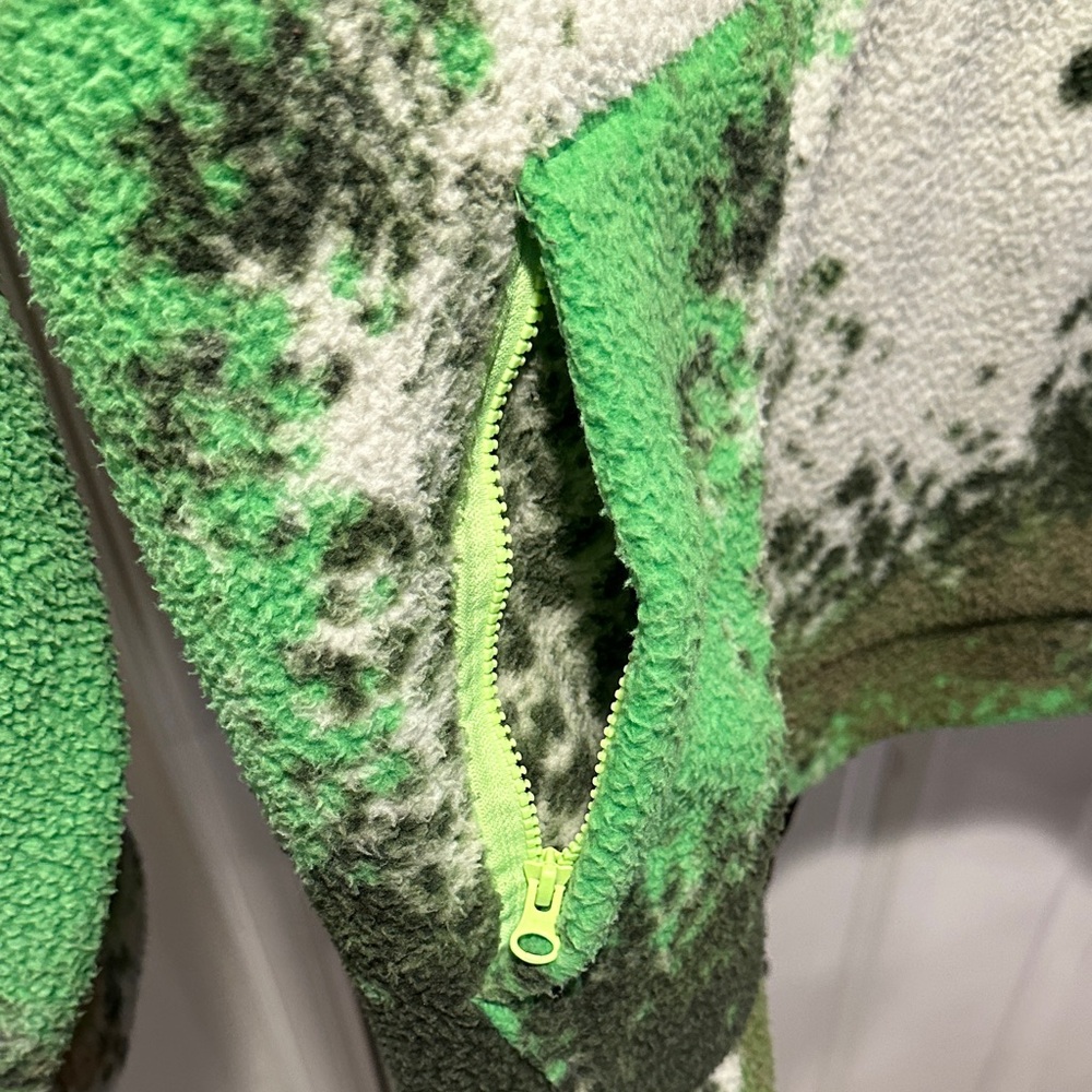 Nike Sport Essentials Half-Zip Sherpa Pullover Green and Brown 3XL - Picture 3 of 9